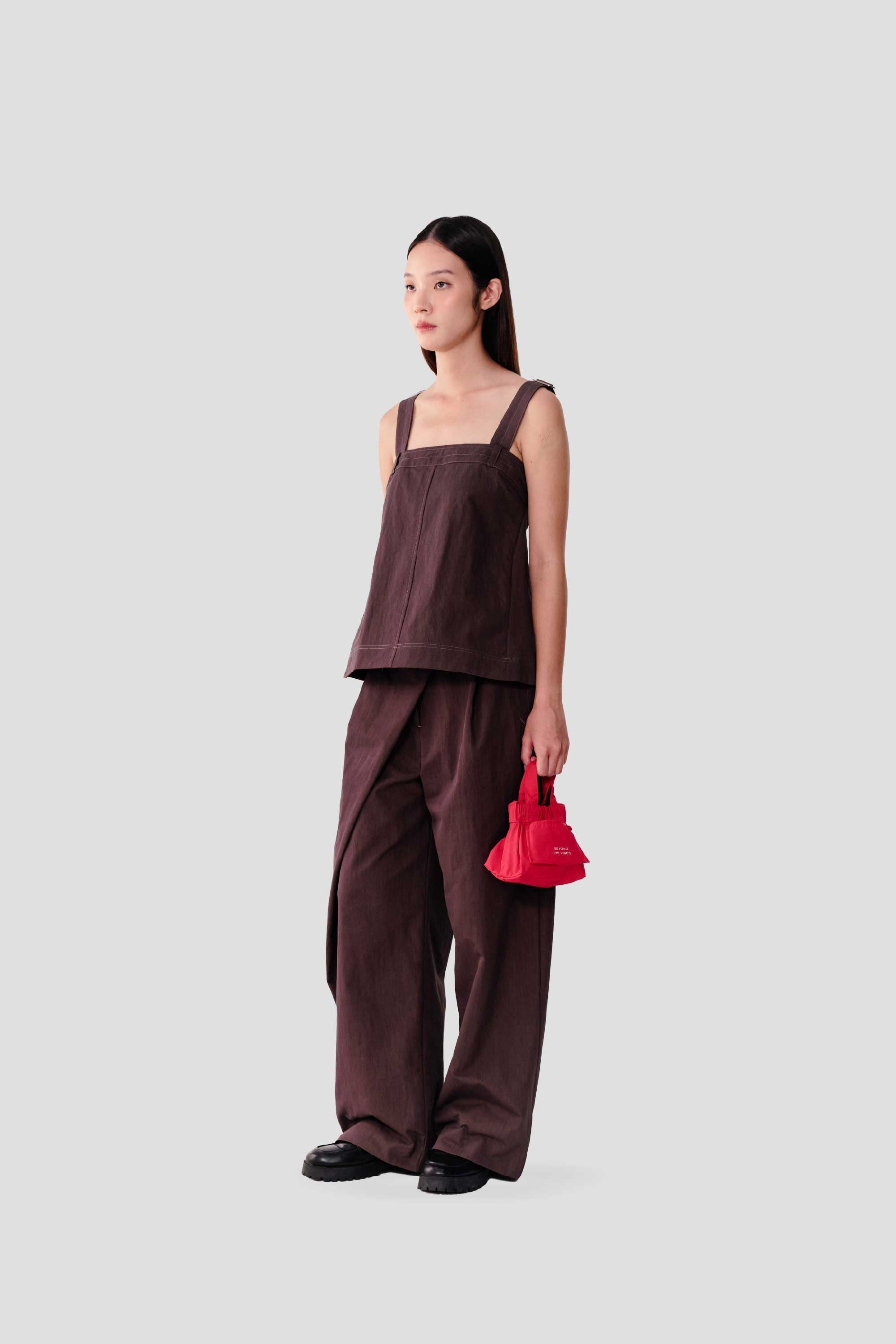 HYEON ヘヨンclover cami BELTEDCAMISOLETOP_BROWN03_08fa