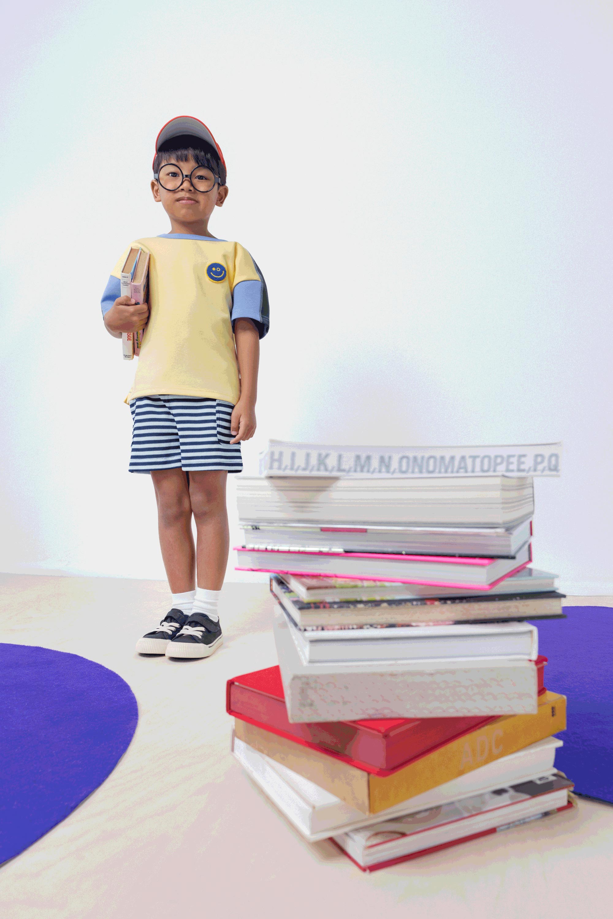 キッズ ストライプド ワッフルニットショートパンツ | Beyond The