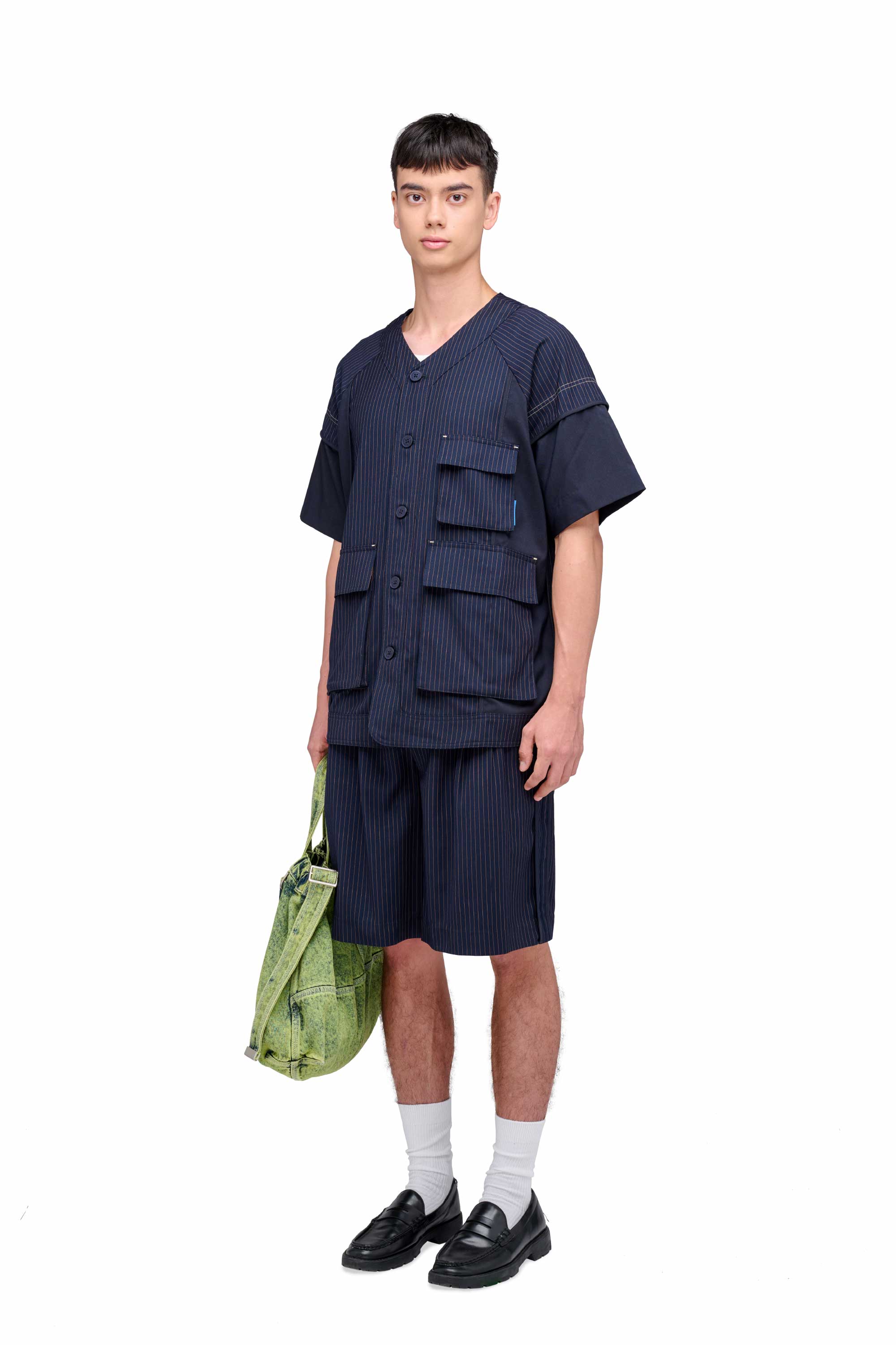 ユーティリティ ピンストライプ スーツオーバーシャツ | Beyond The