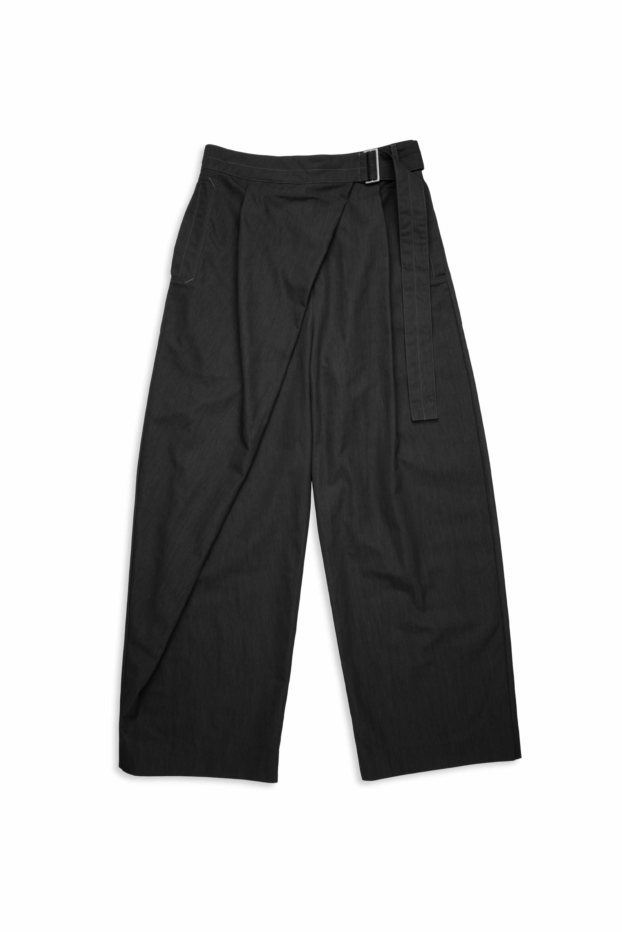 Frey Wrap all in one MサイズBLACK黒 Womens Front Wrap Trouser