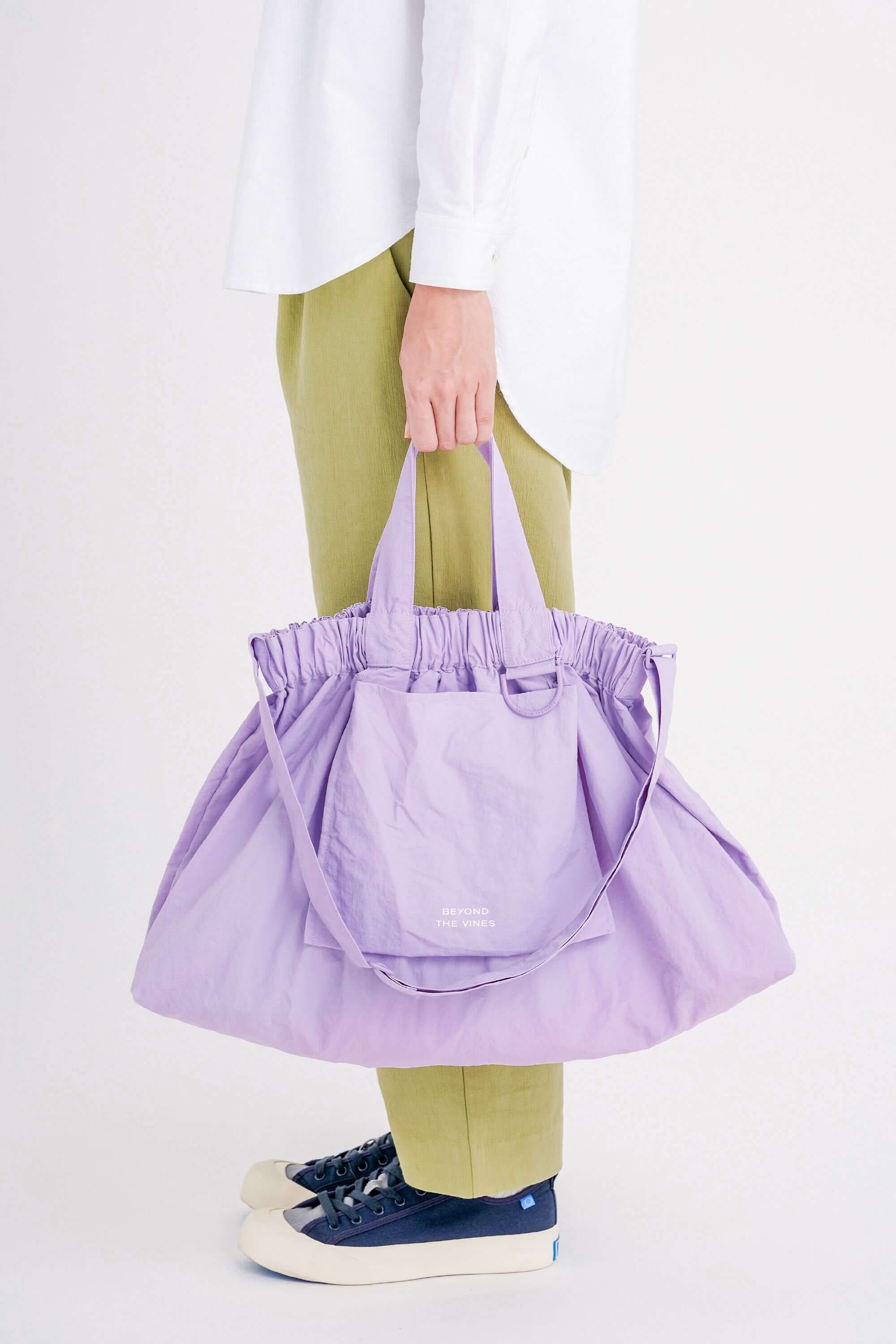 大人気✨完売✨新品タグ付き✨ビヨンドザバインズ　ショルダーバッグ　大容量　XL LILAC-1_08270ca0-c4b8-4db1-